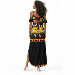 Martin Luther King Jr And Malcolm X Summer Maxi Dress Civil Rights Leaders - Black History Equality Freedom March