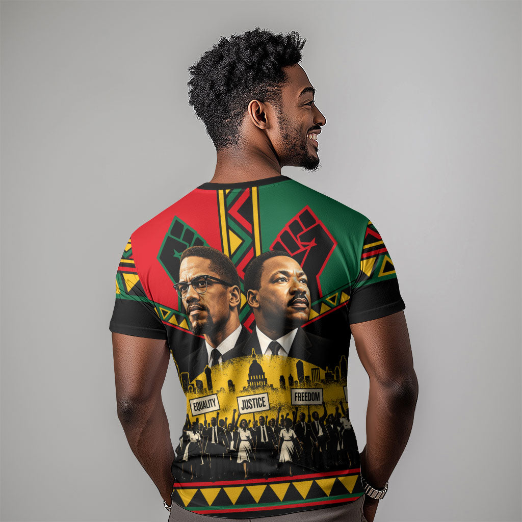 Martin Luther King Jr And Malcolm X T shirt Civil Rights Leaders - Black History Equality Freedom March