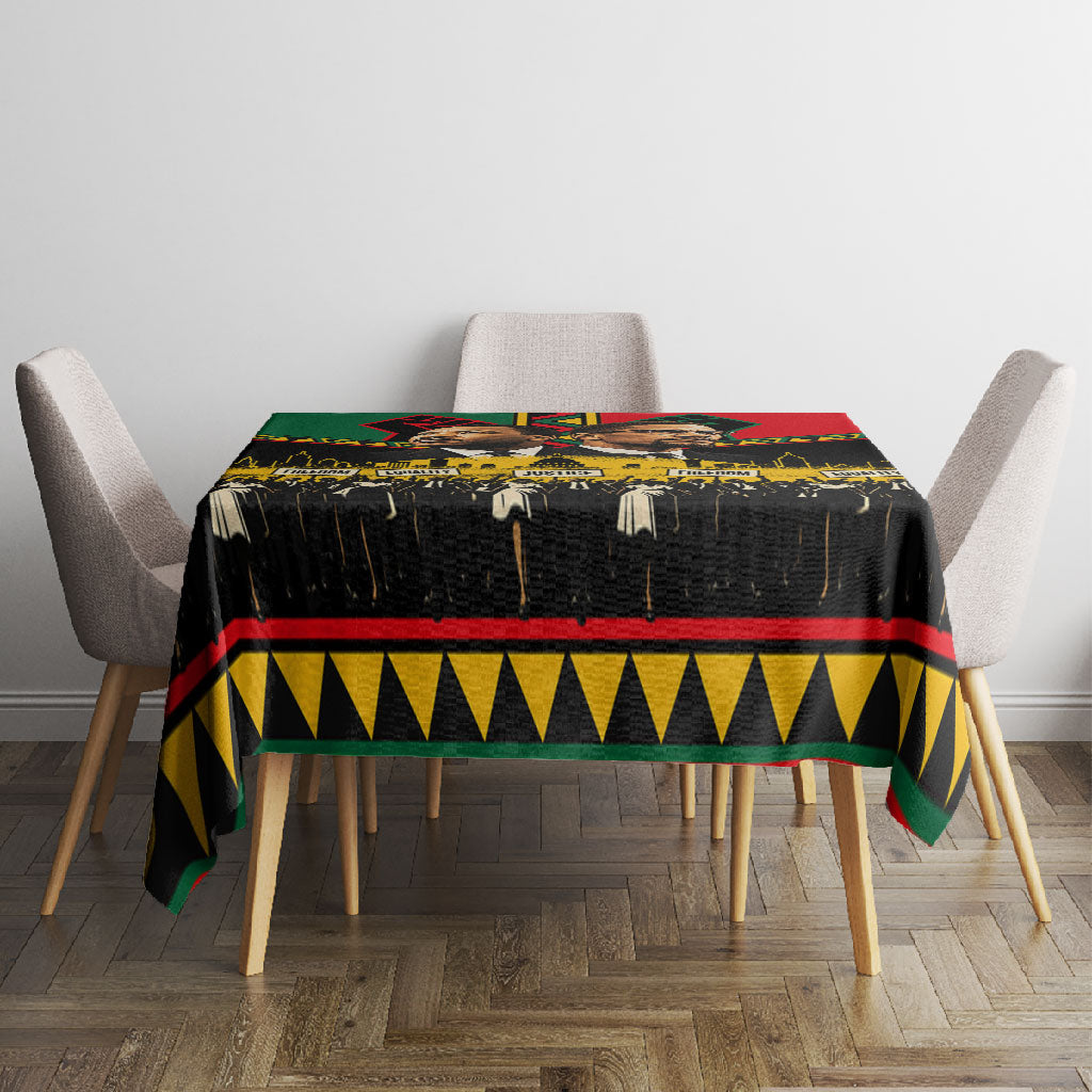 Martin Luther King Jr And Malcolm X Tablecloth Civil Rights Leaders - Black History Equality Freedom March