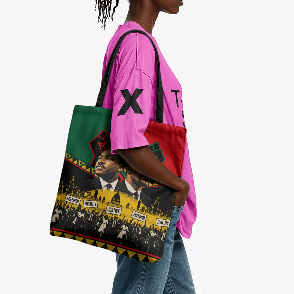 Martin Luther King Jr And Malcolm X Tote Bag Civil Rights Leaders ...