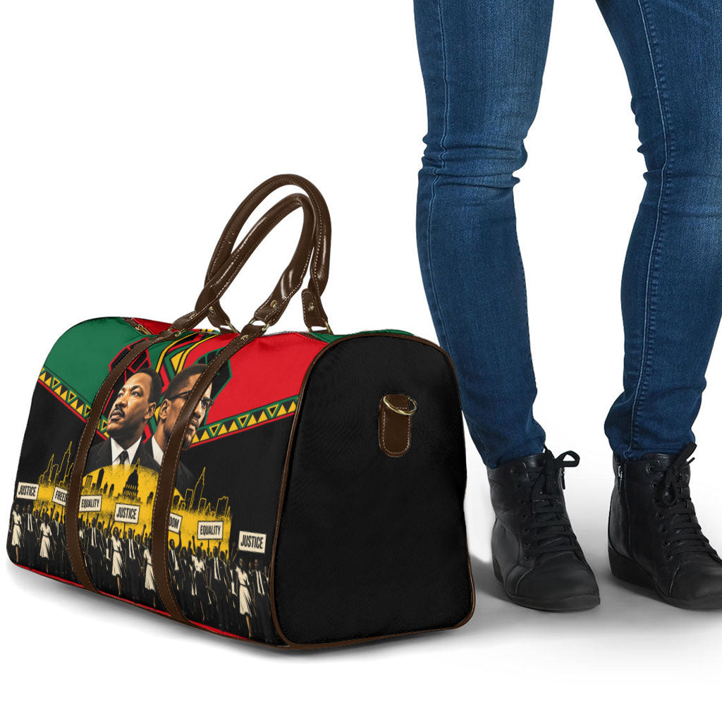 Martin Luther King Jr And Malcolm X Travel Bag Civil Rights Leaders - Black History Equality Freedom March