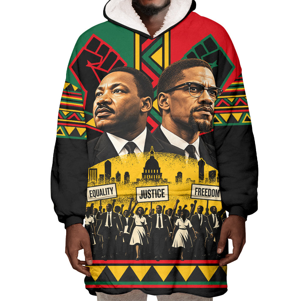 Martin Luther King Jr And Malcolm X Wearable Blanket Hoodie Civil ...
