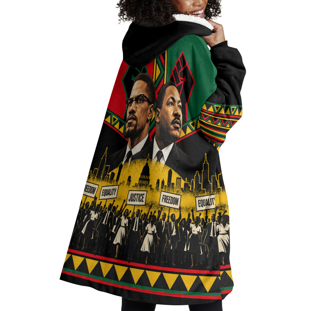 Martin Luther King Jr And Malcolm X Wearable Blanket Hoodie Civil ...