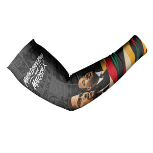 MLK And Malcolm X Civil Rights Arm Sleeves Martin Luther King Jr - Pan African Flag - Vintage Newspaper