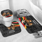 MLK And Malcolm X Civil Rights Bathroom Set Martin Luther King Jr - Pan African Flag - Vintage Newspaper