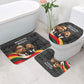 MLK And Malcolm X Civil Rights Bathroom Set Martin Luther King Jr - Pan African Flag - Vintage Newspaper