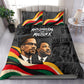 MLK And Malcolm X Civil Rights Bedding Set Martin Luther King Jr - Pan African Flag - Vintage Newspaper