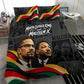 MLK And Malcolm X Civil Rights Bedding Set Martin Luther King Jr - Pan African Flag - Vintage Newspaper
