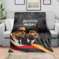 MLK And Malcolm X Civil Rights Blanket Martin Luther King Jr - Pan African Flag - Vintage Newspaper