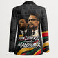 MLK And Malcolm X Civil Rights Blazer Martin Luther King Jr - Pan African Flag - Vintage Newspaper