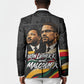 MLK And Malcolm X Civil Rights Blazer Martin Luther King Jr - Pan African Flag - Vintage Newspaper