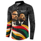 MLK And Malcolm X Civil Rights Button Sweatshirt Martin Luther King Jr - Pan African Flag - Vintage Newspaper