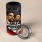 MLK And Malcolm X Civil Rights 4 in 1 Can Cooler Tumbler Martin Luther King Jr - Pan African Flag - Vintage Newspaper