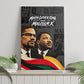 MLK And Malcolm X Civil Rights Canvas Wall Art Martin Luther King Jr - Pan African Flag - Vintage Newspaper
