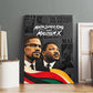 MLK And Malcolm X Civil Rights Canvas Wall Art Martin Luther King Jr - Pan African Flag - Vintage Newspaper