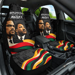 MLK And Malcolm X Civil Rights Car Seat Cover Martin Luther King Jr - Pan African Flag - Vintage Newspaper