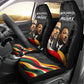 MLK And Malcolm X Civil Rights Car Seat Cover Martin Luther King Jr - Pan African Flag - Vintage Newspaper