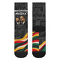 MLK And Malcolm X Civil Rights Crew Socks Martin Luther King Jr - Pan African Flag - Vintage Newspaper