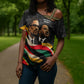 MLK And Malcolm X Civil Rights Cross Shoulder Shirt Martin Luther King Jr - Pan African Flag - Vintage Newspaper