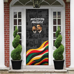 MLK And Malcolm X Civil Rights Door Cover Martin Luther King Jr - Pan African Flag - Vintage Newspaper