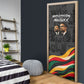 MLK And Malcolm X Civil Rights Door Cover Martin Luther King Jr - Pan African Flag - Vintage Newspaper