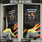 MLK And Malcolm X Civil Rights Door Cover Martin Luther King Jr - Pan African Flag - Vintage Newspaper