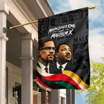 MLK And Malcolm X Civil Rights Garden Flag Martin Luther King Jr - Pan African Flag - Vintage Newspaper