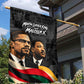 MLK And Malcolm X Civil Rights Garden Flag Martin Luther King Jr - Pan African Flag - Vintage Newspaper