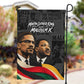 MLK And Malcolm X Civil Rights Garden Flag Martin Luther King Jr - Pan African Flag - Vintage Newspaper