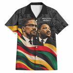 MLK And Malcolm X Civil Rights Hawaiian Shirt Martin Luther King Jr - Pan African Flag - Vintage Newspaper
