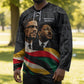 MLK And Malcolm X Civil Rights Hockey Jersey Martin Luther King Jr - Pan African Flag - Vintage Newspaper