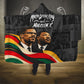 MLK And Malcolm X Civil Rights Hooded Blanket Martin Luther King Jr - Pan African Flag - Vintage Newspaper