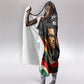 MLK And Malcolm X Civil Rights Hooded Blanket Martin Luther King Jr - Pan African Flag - Vintage Newspaper
