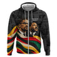 MLK And Malcolm X Civil Rights Hoodie Martin Luther King Jr - Pan African Flag - Vintage Newspaper