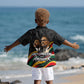 MLK And Malcolm X Civil Rights Kid Hawaiian Shirt Martin Luther King Jr - Pan African Flag - Vintage Newspaper