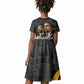 MLK And Malcolm X Civil Rights Kid Short Sleeve Dress Martin Luther King Jr - Pan African Flag - Vintage Newspaper