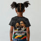 MLK And Malcolm X Civil Rights Kid T shirt Martin Luther King Jr - Pan African Flag - Vintage Newspaper