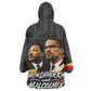 MLK And Malcolm X Civil Rights Kid Wearable Blanket Hoodie Martin Luther King Jr - Pan African Flag - Vintage Newspaper
