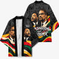 MLK And Malcolm X Civil Rights Kimono Martin Luther King Jr - Pan African Flag - Vintage Newspaper