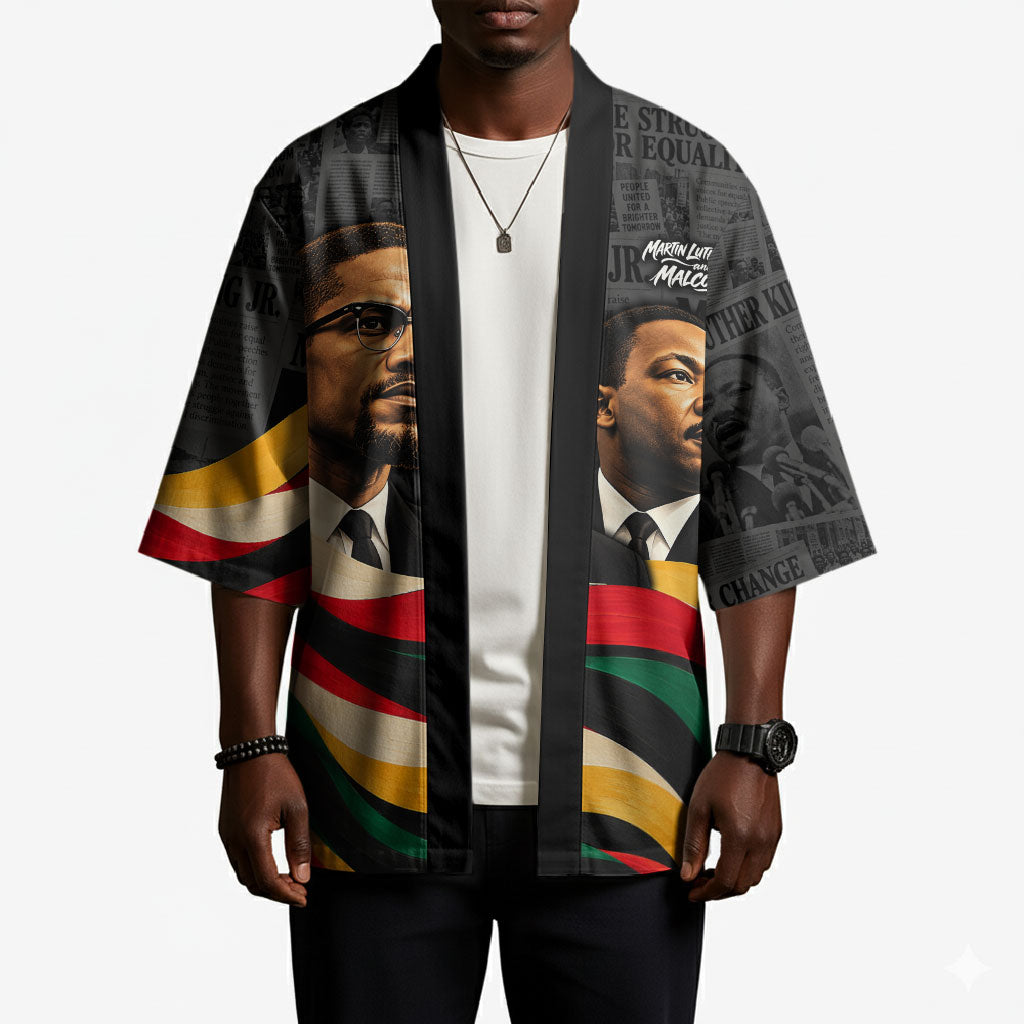 MLK And Malcolm X Civil Rights Kimono Martin Luther King Jr - Pan ...