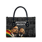 MLK And Malcolm X Civil Rights Leather Bag Martin Luther King Jr - Pan African Flag - Vintage Newspaper