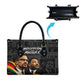 MLK And Malcolm X Civil Rights Leather Bag Martin Luther King Jr - Pan African Flag - Vintage Newspaper