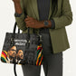 MLK And Malcolm X Civil Rights Leather Bag Martin Luther King Jr - Pan African Flag - Vintage Newspaper