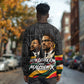 MLK And Malcolm X Civil Rights Long Sleeve Shirt Martin Luther King Jr - Pan African Flag - Vintage Newspaper