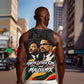 MLK And Malcolm X Civil Rights Men Tank Top Martin Luther King Jr - Pan African Flag - Vintage Newspaper