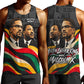 MLK And Malcolm X Civil Rights Men Tank Top Martin Luther King Jr - Pan African Flag - Vintage Newspaper