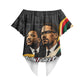 MLK And Malcolm X Civil Rights Off Shoulder Wrap Waist Top Martin Luther King Jr - Pan African Flag - Vintage Newspaper