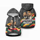 MLK And Malcolm X Civil Rights Pet Hoodie Martin Luther King Jr - Pan African Flag - Vintage Newspaper