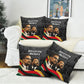 MLK And Malcolm X Civil Rights Pillow Cover Martin Luther King Jr - Pan African Flag - Vintage Newspaper
