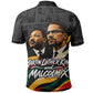 MLK And Malcolm X Civil Rights Polo Shirt Martin Luther King Jr - Pan African Flag - Vintage Newspaper